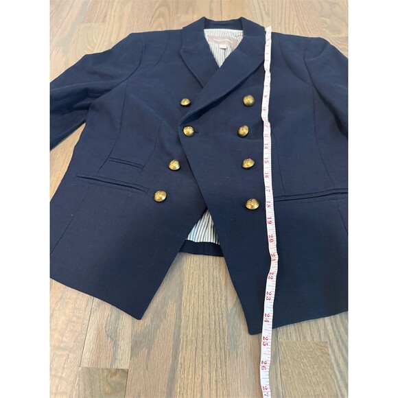 Banana Republic Blazer Womens Size 10 Navy Double Breasted Gold Buttons - Picture 5 of 7